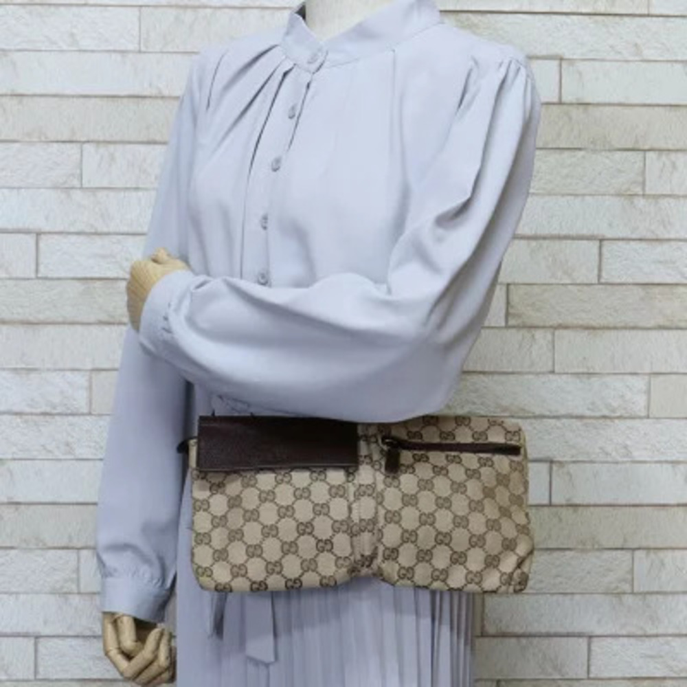 Gucci GG bag canvas brown waist